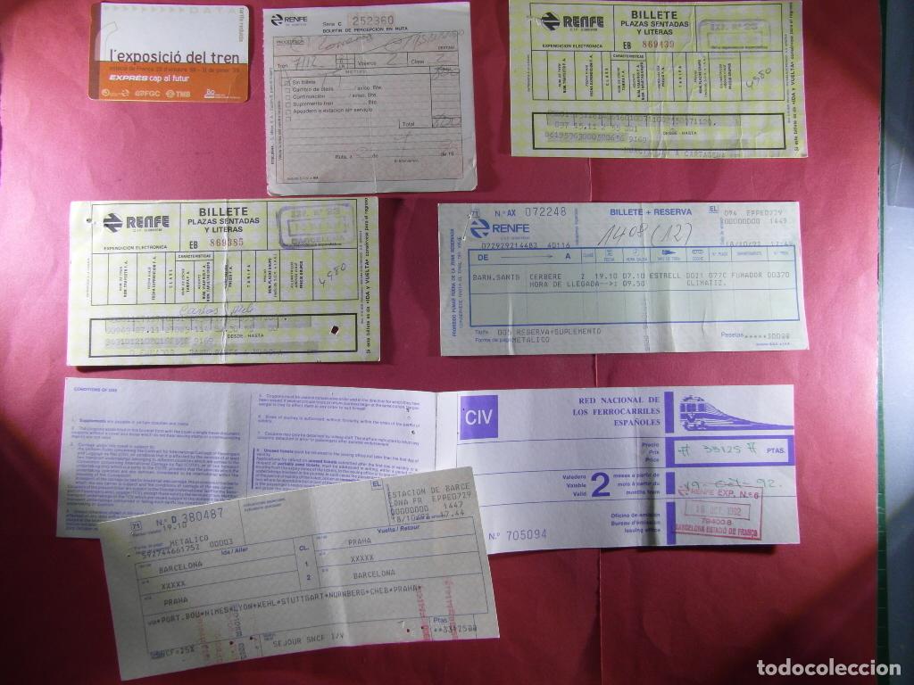 Coleccionismo billetes de transporte: 6 BILLETES Y TARJETAS DIFERENTES RENFE VER FOTO DETALLE