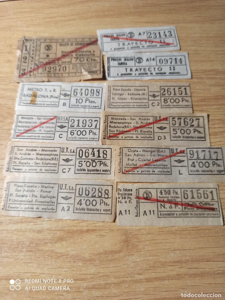 Coleccionismo billetes de transporte: Billetes transportes de Barcelona