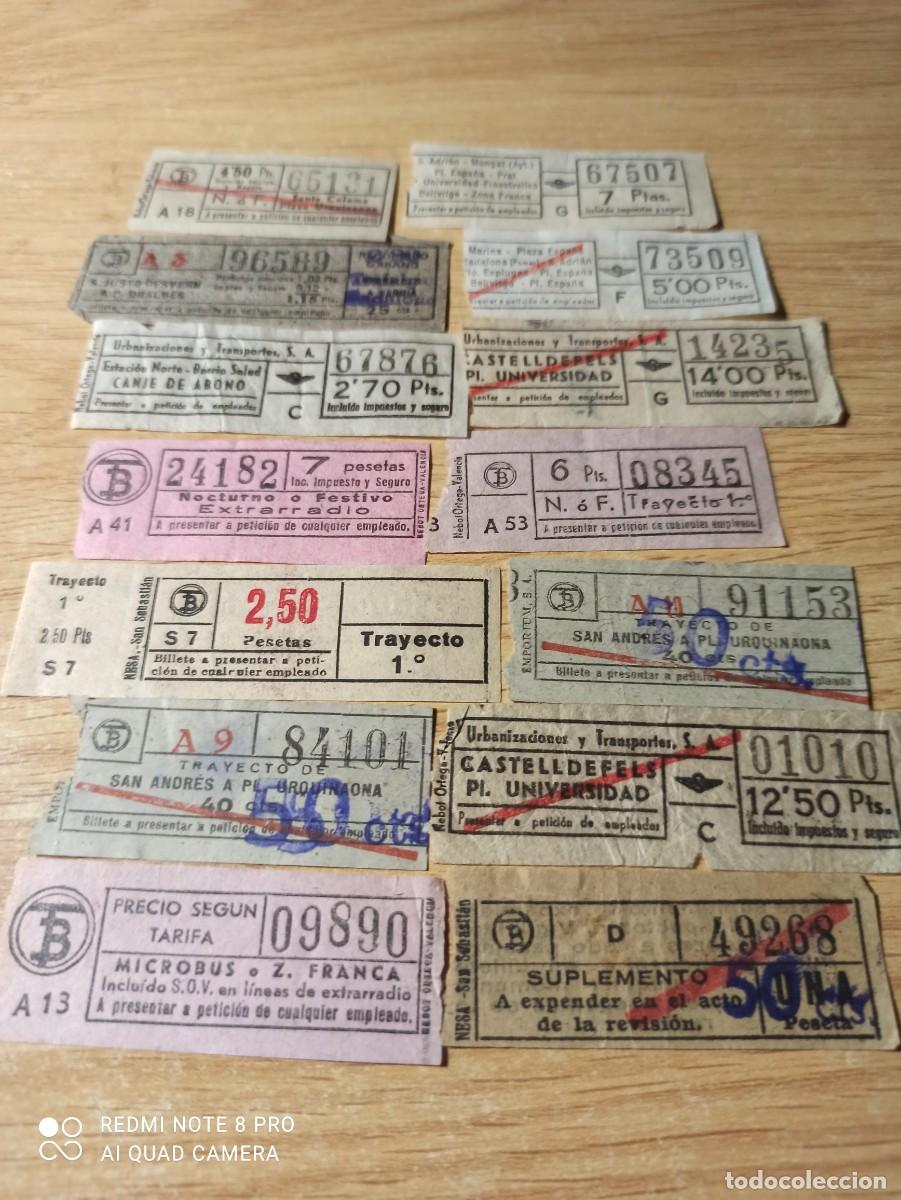 Coleccionismo billetes de transporte: Billetes autobuses Barcelona
