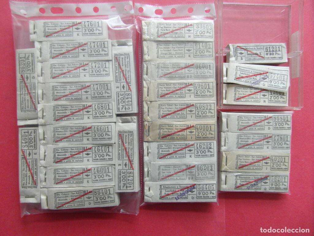 Coleccionismo billetes de transporte: 29 TACOS BILLETES DE URBAS URBANIZACIONES Y TRANSPORTES SUBURBANOS (APROXIMADAMENTE 5800 BILLETES)