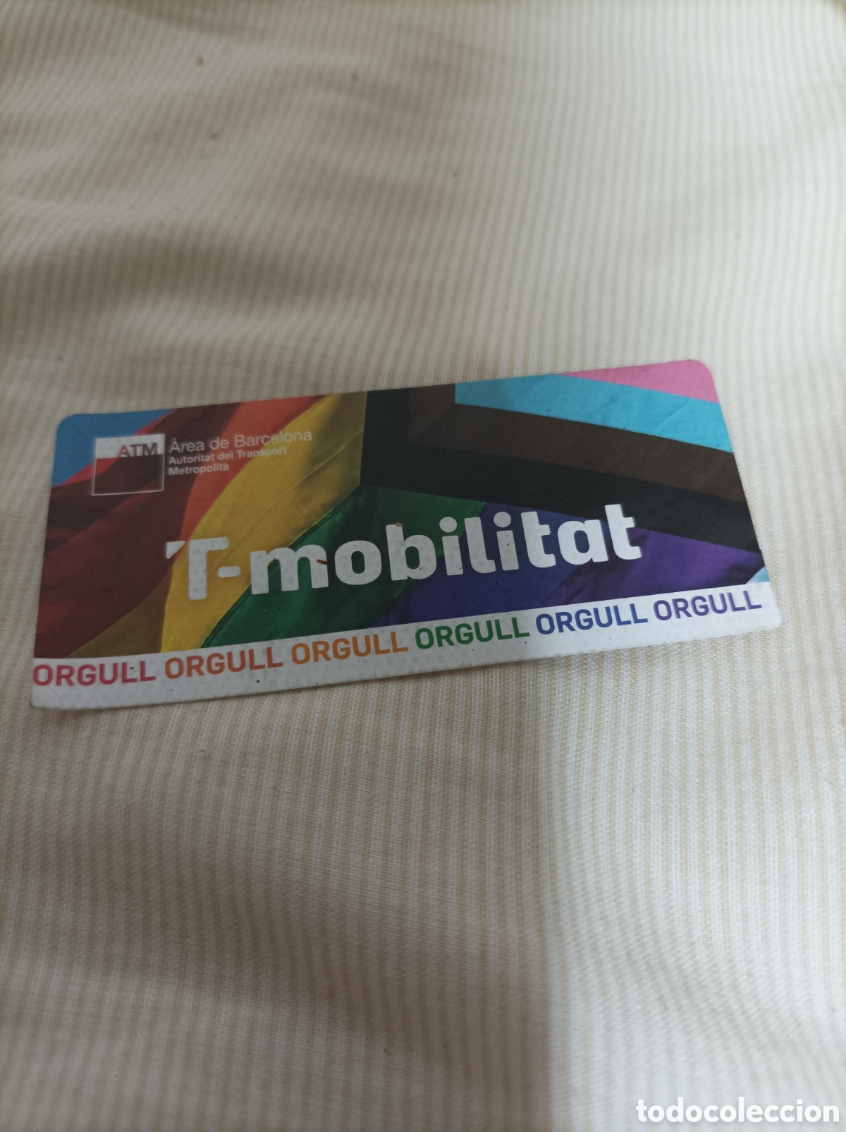 Coleccionismo billetes de transporte: PEGATINA PUBLICIDAD T-MOBILITAT BARCELONA