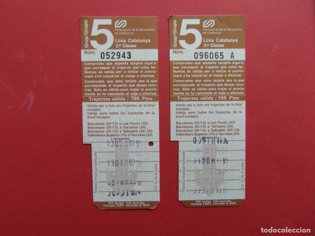 Coleccionismo billetes de transporte: 2 TARJETAS RESISTIVAS DIFERENTES FGC FERROCARRILES CATALANES GENERALITAT - GRUPO 5 MARRON VER FOTOS