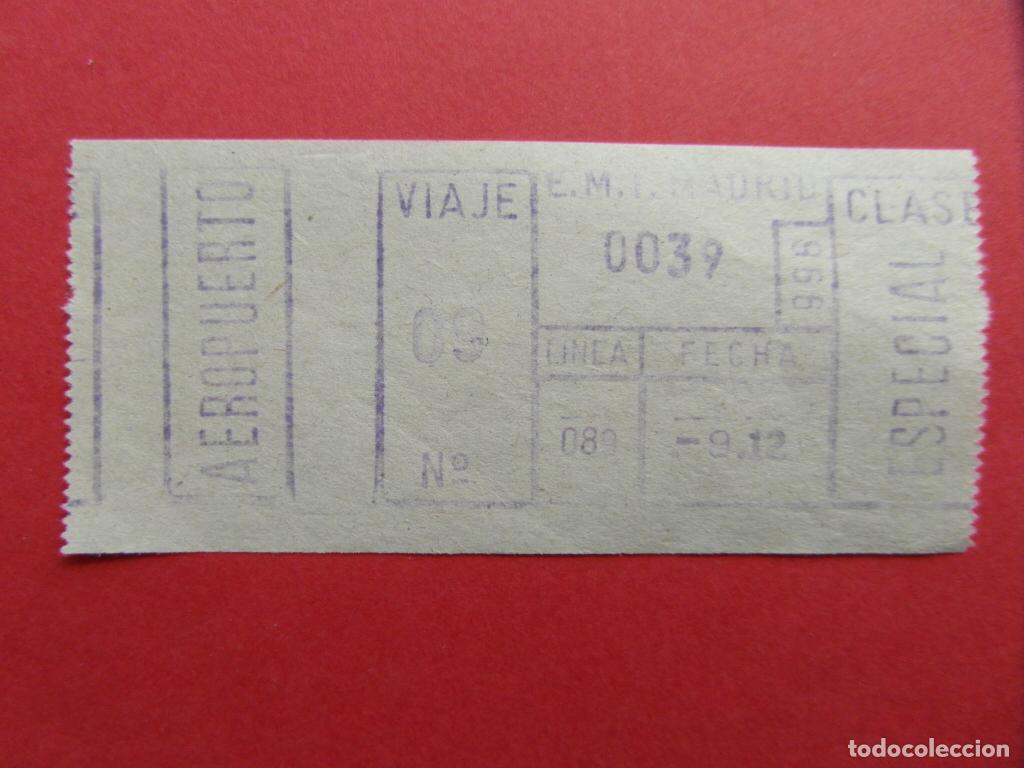 Coleccionismo billetes de transporte: 1 BILLETE EMT MADRID AEROPUERTO CLASE ESPECIAL