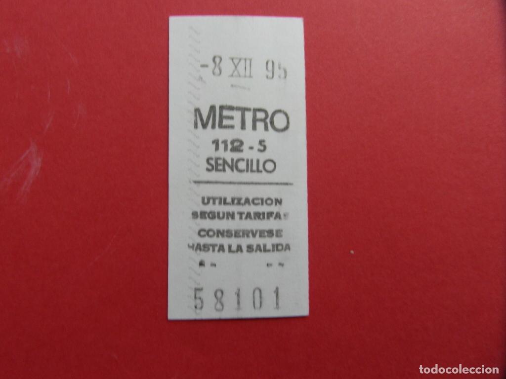 Coleccionismo billetes de transporte: 1 BILLETE METRO DE MADRID 112 - 5 A&Ntilde;O 1995