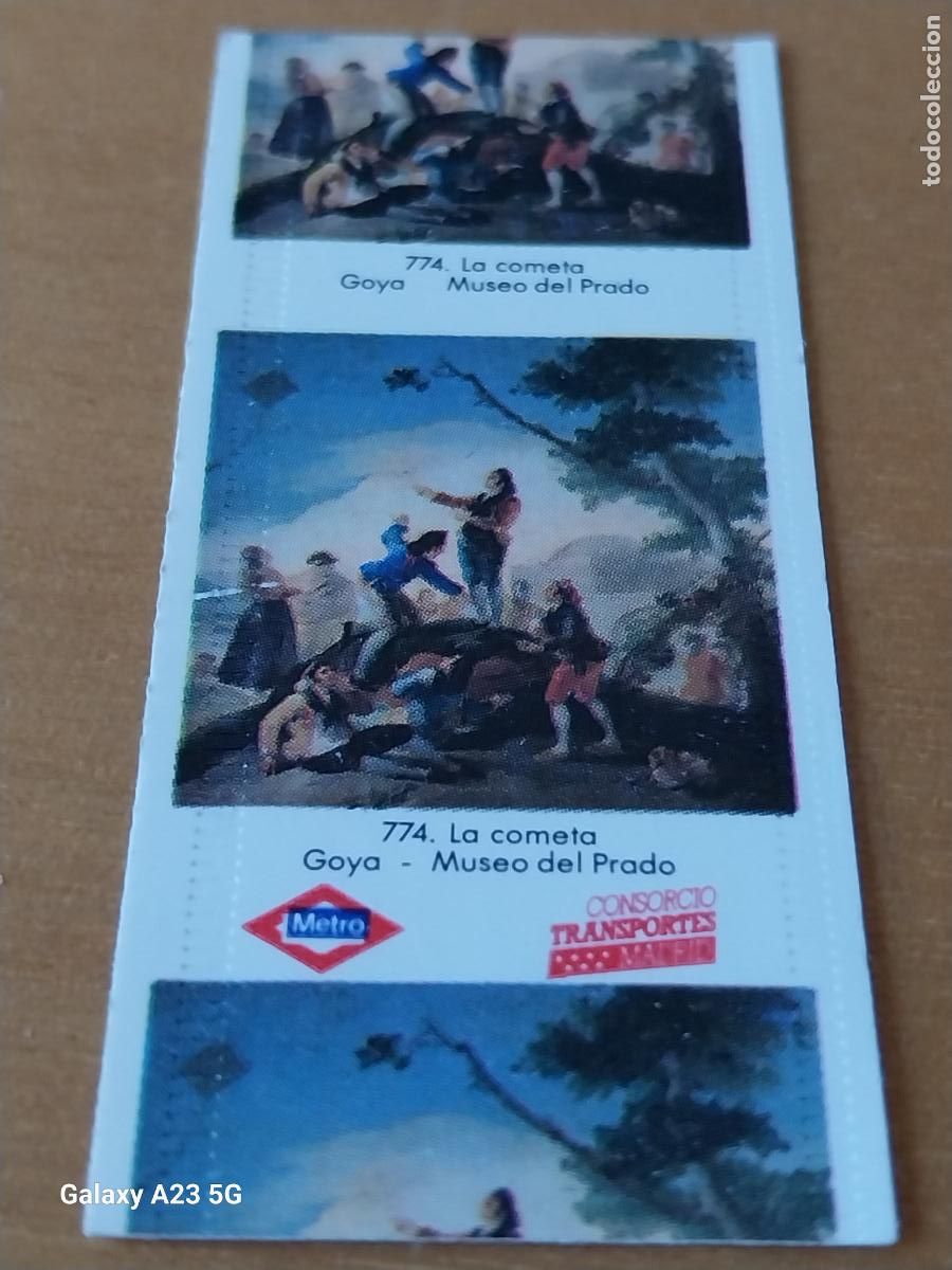 Coleccionismo billetes de transporte: METRO BILLETE SERIE GOYA 14 SEP 1989 774 LA COMETA ORIGINAL CIRCULADA