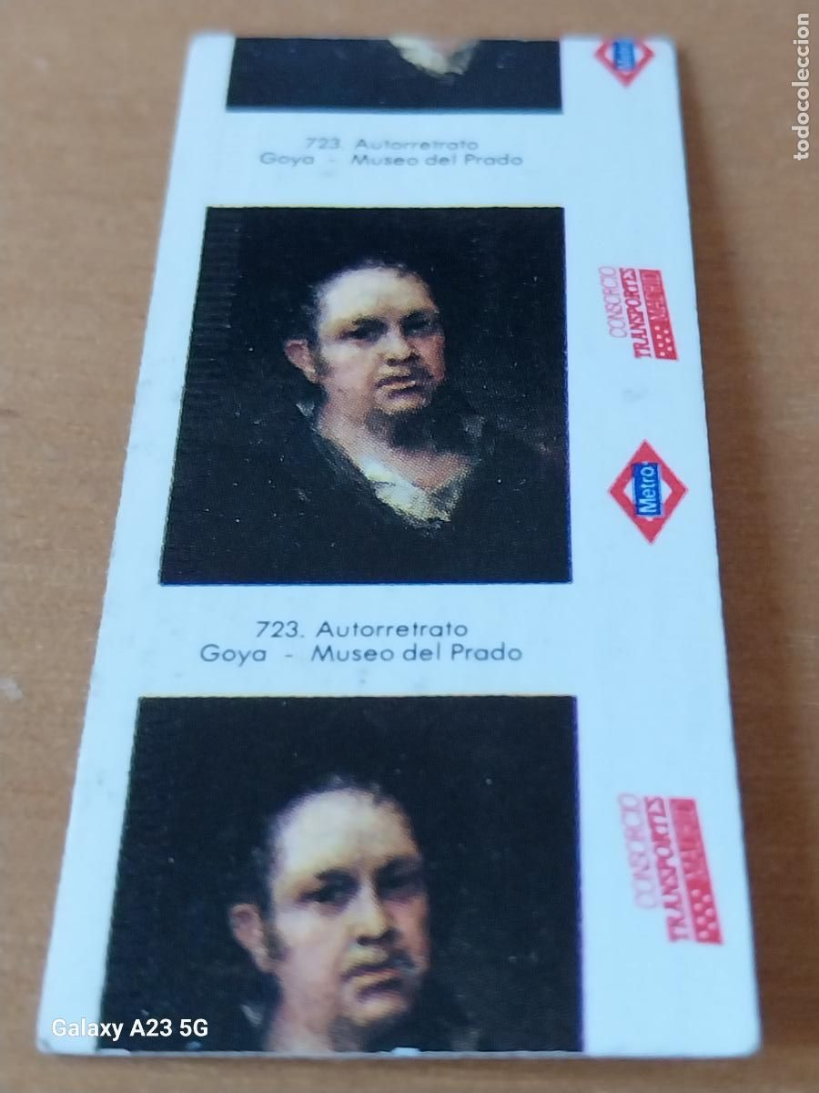 Coleccionismo billetes de transporte: METRO BILLETE SENCILLO SERIE GOYA 17 MAR 1989 723 AUTORRETRATO ORIGINAL CIRCULADA