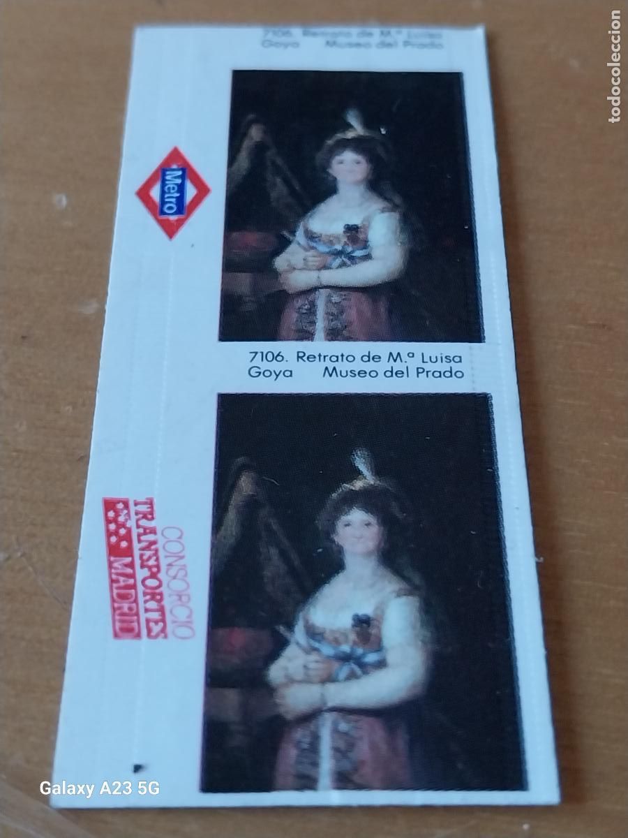 Coleccionismo billetes de transporte: METRO BILLETE SENCILLO SERIE GOYA 18 NOV 1989 7106 RETRATO M&ordf; LUISA ORIGINAL CIRCULADA