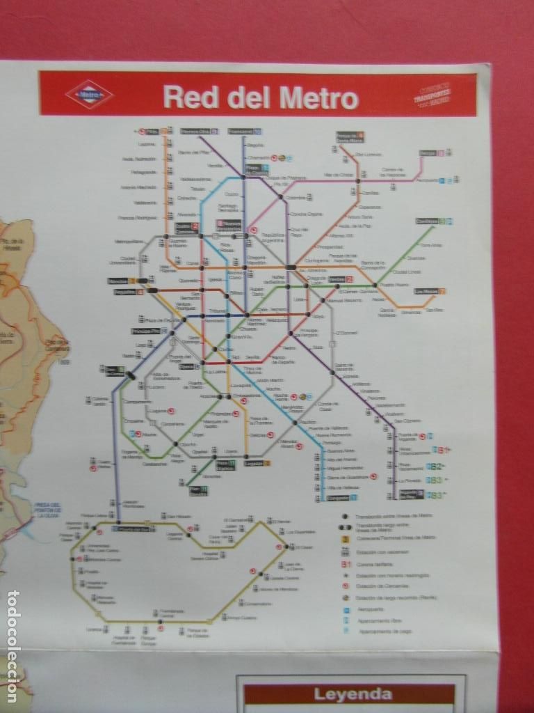 Coleccionismo billetes de transporte: PLANO METRO DE MADRID EN GRAN PLANO DESPLEGABLE MADRID FERROCARRIL TRANSPORTE - VER FOTOS