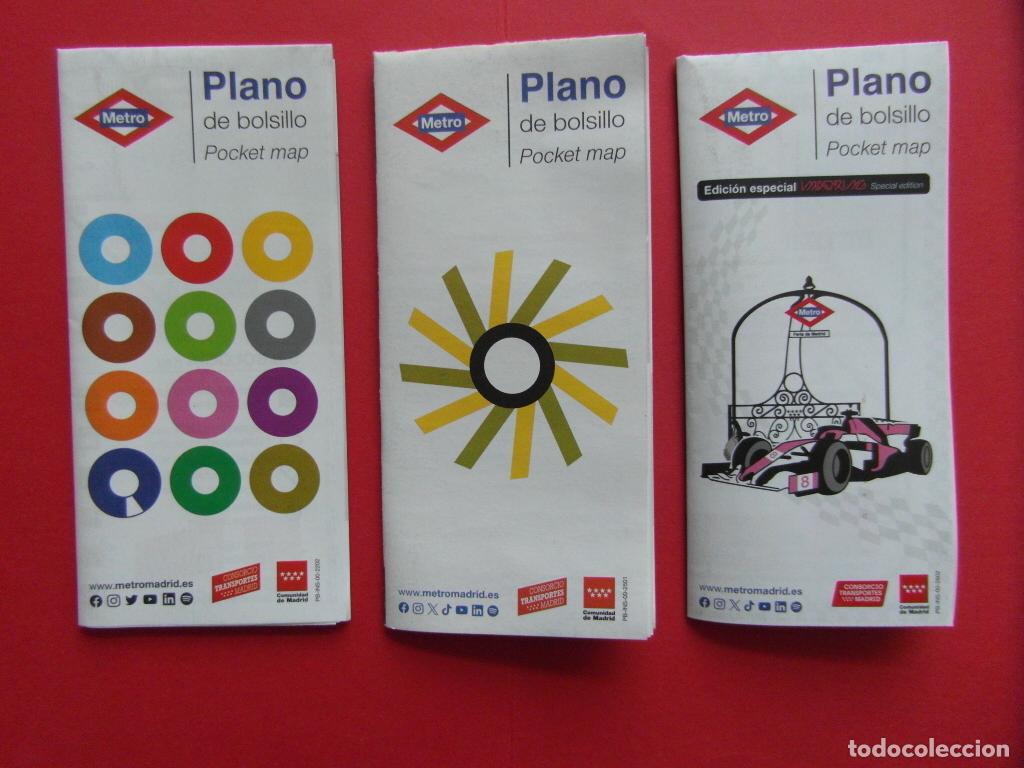 Coleccionismo billetes de transporte: 3 PLANOS METRO DE MADRID INLUIDO EDICION ESPECIAL FORMULA 1 2026 - VER FOTOS