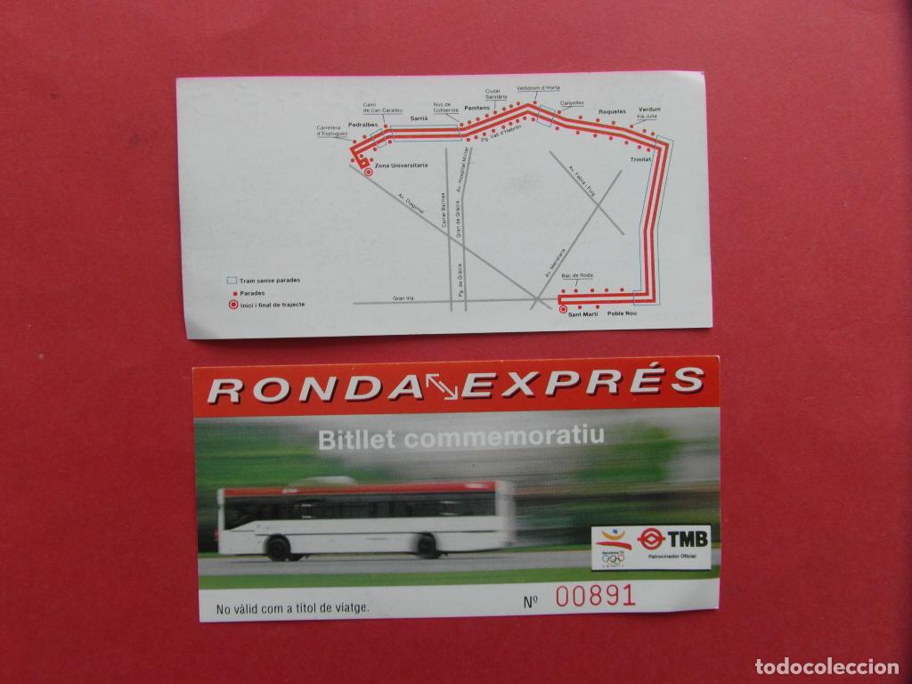 Coleccionismo billetes de transporte: BILLETE INAUGURAL CONMEMORATIVO BUS RINDA EXPRESS BARCELONA TMB PATROCINADOR OLIMPIADAS 1992 92