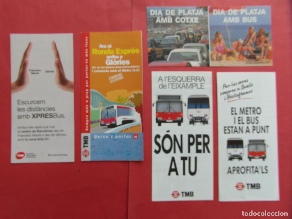 Coleccionismo billetes de transporte: LOTE FOLLETOS RONDA EXPRESS XPRESS BUS - EL METRO Y EL AUTOBUS IZQUIERDA EIXAMPLE