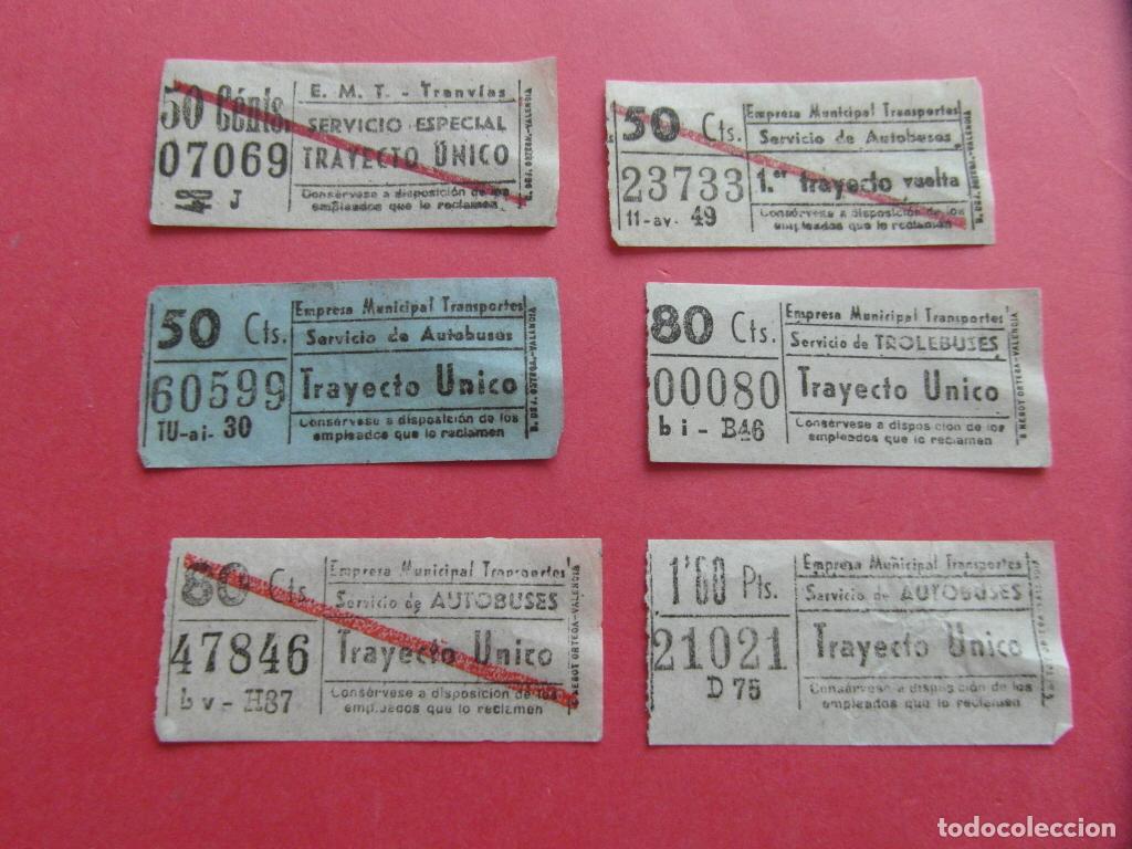 Coleccionismo billetes de transporte: LOTE 6 BILLETES DIFERENTES EMT MADRID TRANVIA TROLEBUSES AUTOBUSES VER FOTO DETALLE