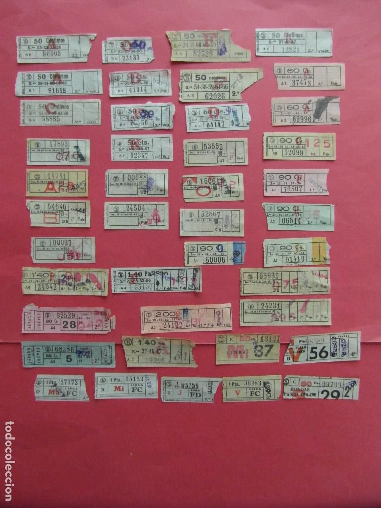 Coleccionismo billetes de transporte: LOTE 42 BILLETES DIFERENTES TRANVIA DE BARCELONA /// LEE INTERIOR \\\ - MUCHOS SON CAPICUA