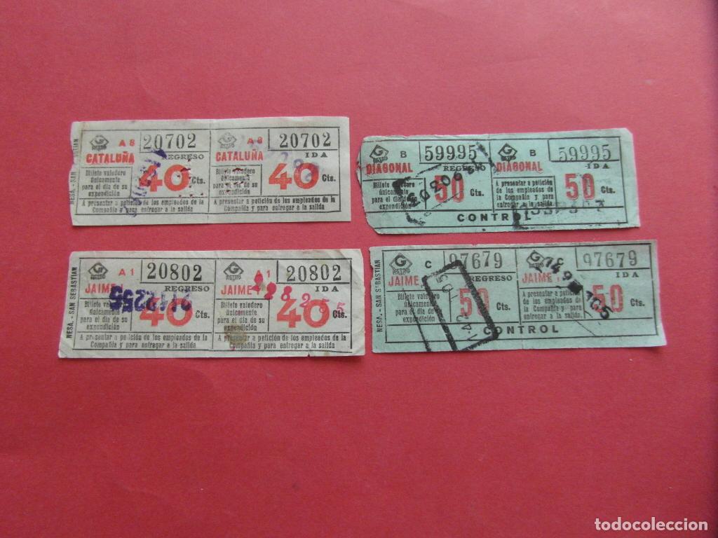 Coleccionismo billetes de transporte: 4 BILLETES CAPICUA 20702 59995 20802 97679 - METRO GRAN METROPOLITANO BARCELONA - VER DETALLES