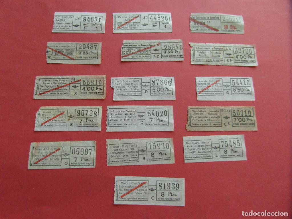 Coleccionismo billetes de transporte: 16 BILLETES DIFERENTES TRAYECTOS VER FOTOS PARA DETALLE URBAS URBANIZACIONES Y TRANSPORTES