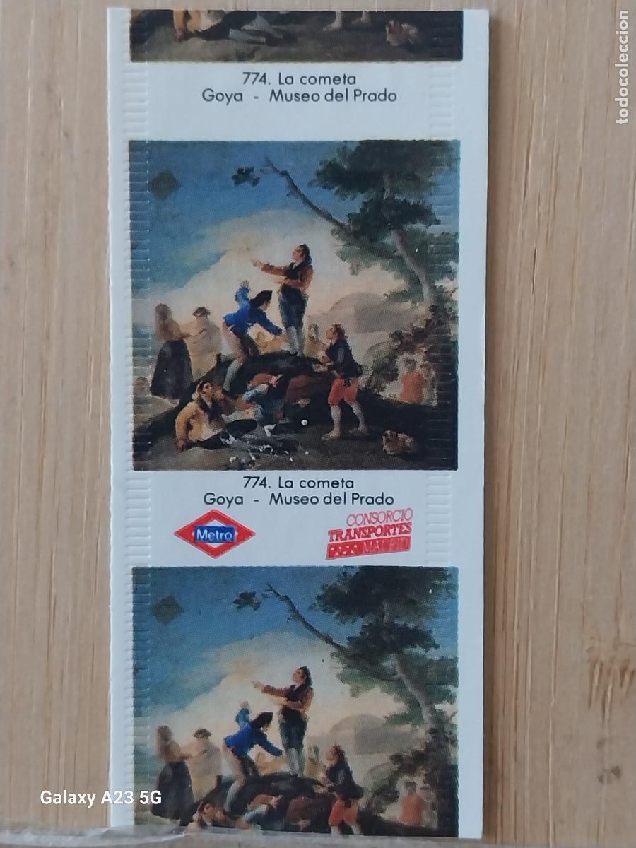 Coleccionismo billetes de transporte: METRO BILLETE SERIE GOYA 14 SEP 1989 774 LA COMETA ORIGINAL CIRCULADA 55547