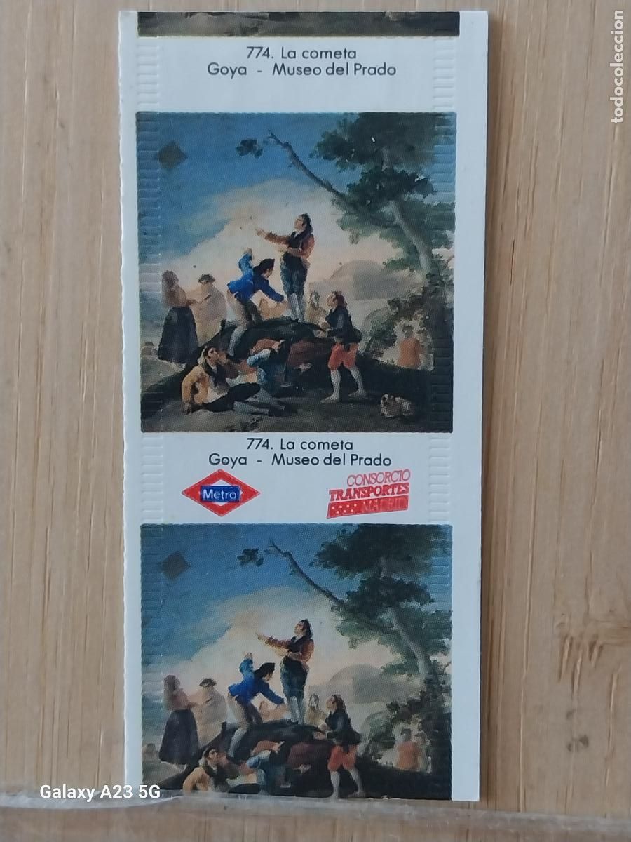 Coleccionismo billetes de transporte: METRO BILLETE SERIE GOYA 24 SEP 1989 774 LA COMETA ORIGINAL CIRCULADA 14784