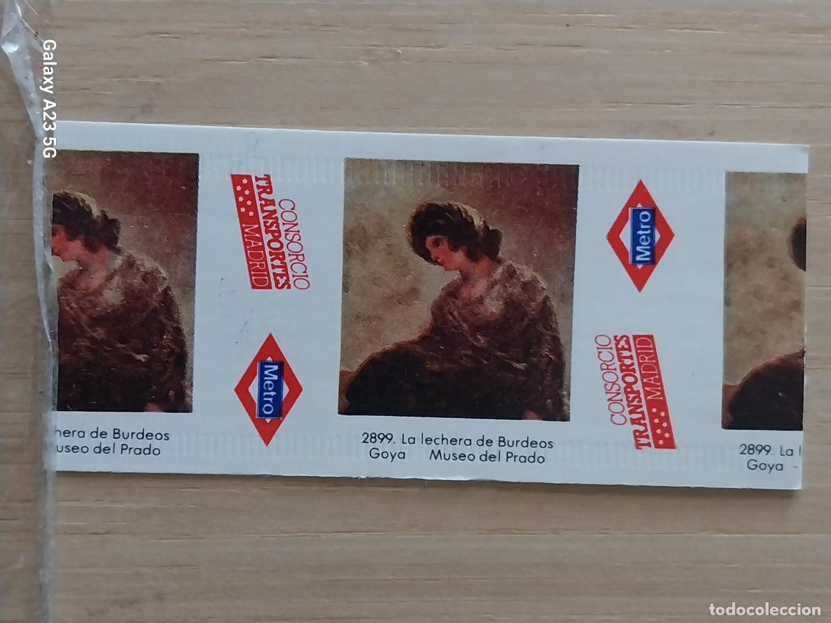 Coleccionismo billetes de transporte: METRO BILLETE SERIE GOYA 31 MARZO 1989 2899 LA LECHERA DE BURDEOS ORIGINAL USADO 85238