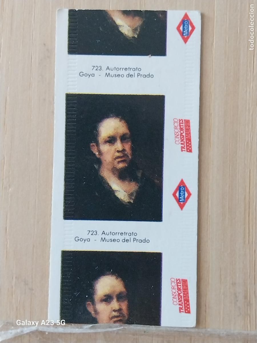 Coleccionismo billetes de transporte: METRO BILLETE SERIE GOYA 17 MARZO 1989 723 AUTORETRATO ORIGINAL USADO 85681
