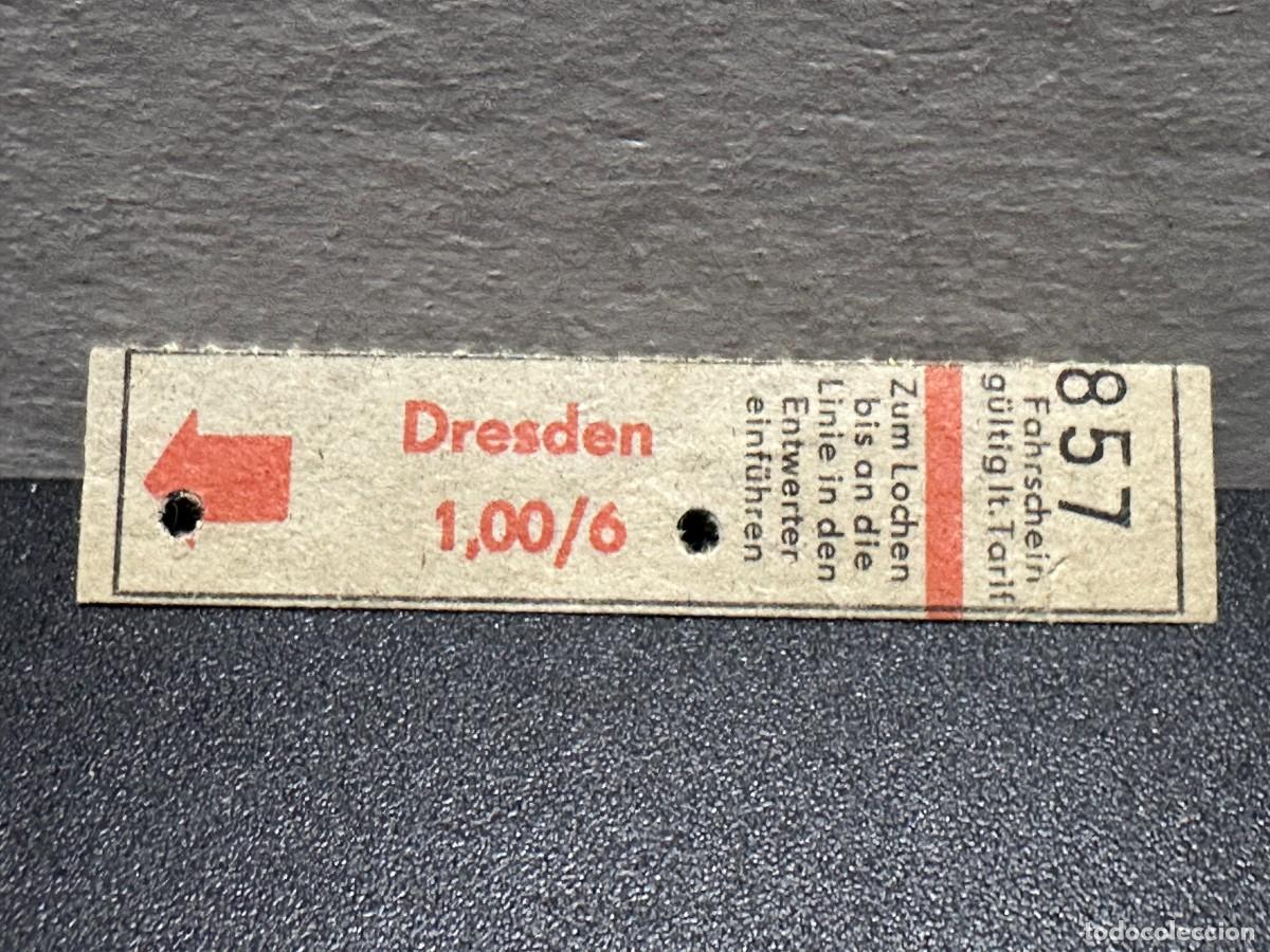 Colecionismos Bilhetes de Transporte: Antiguo Billete De Tranvia Dresden DDR Transporte