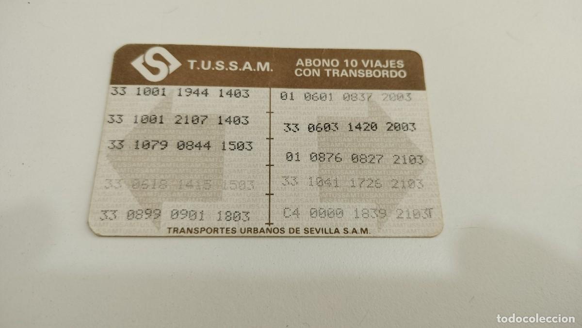 Coleccionismo billetes de transporte: Antiguo bonobus Tussam gastado