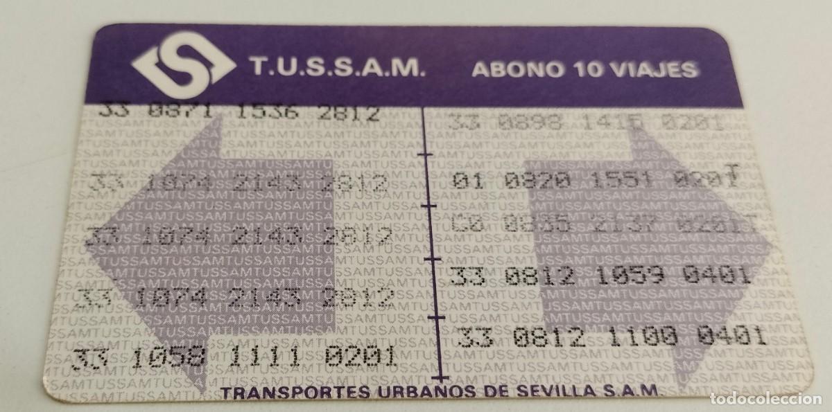 Coleccionismo billetes de transporte: Antiguo bonobus Tussam gastado