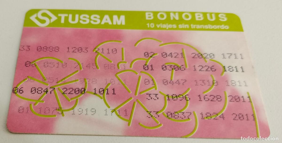 Coleccionismo billetes de transporte: Bonobus gastado Tussam