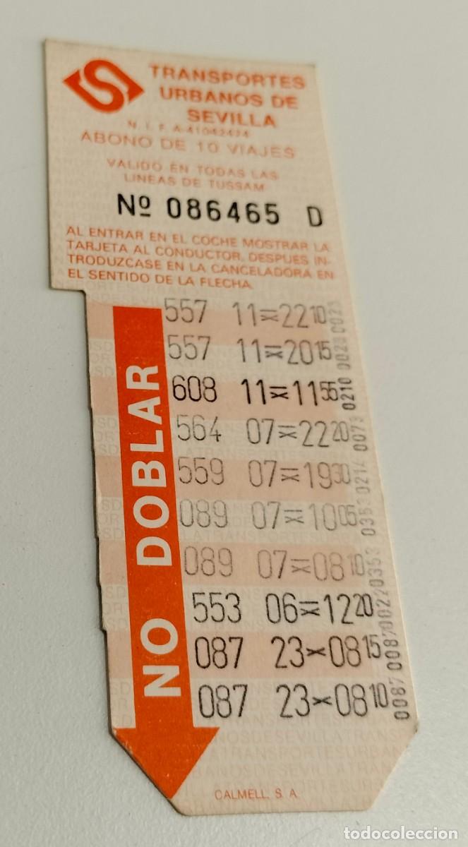 Coleccionismo billetes de transporte: Bonobus gastado Tussam