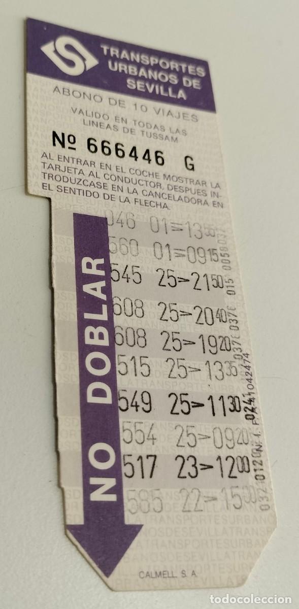 Coleccionismo billetes de transporte: Bonobus gastado Tussam