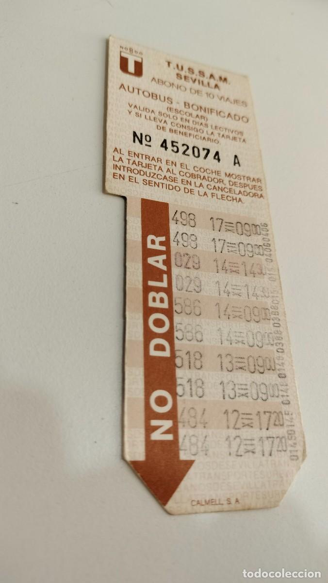 Coleccionismo billetes de transporte: Bonobus gastado Tussam