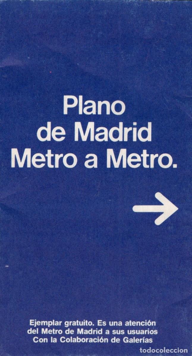 Coleccionismo billetes de transporte: Plano desplegable metro de Madrid. 1990.