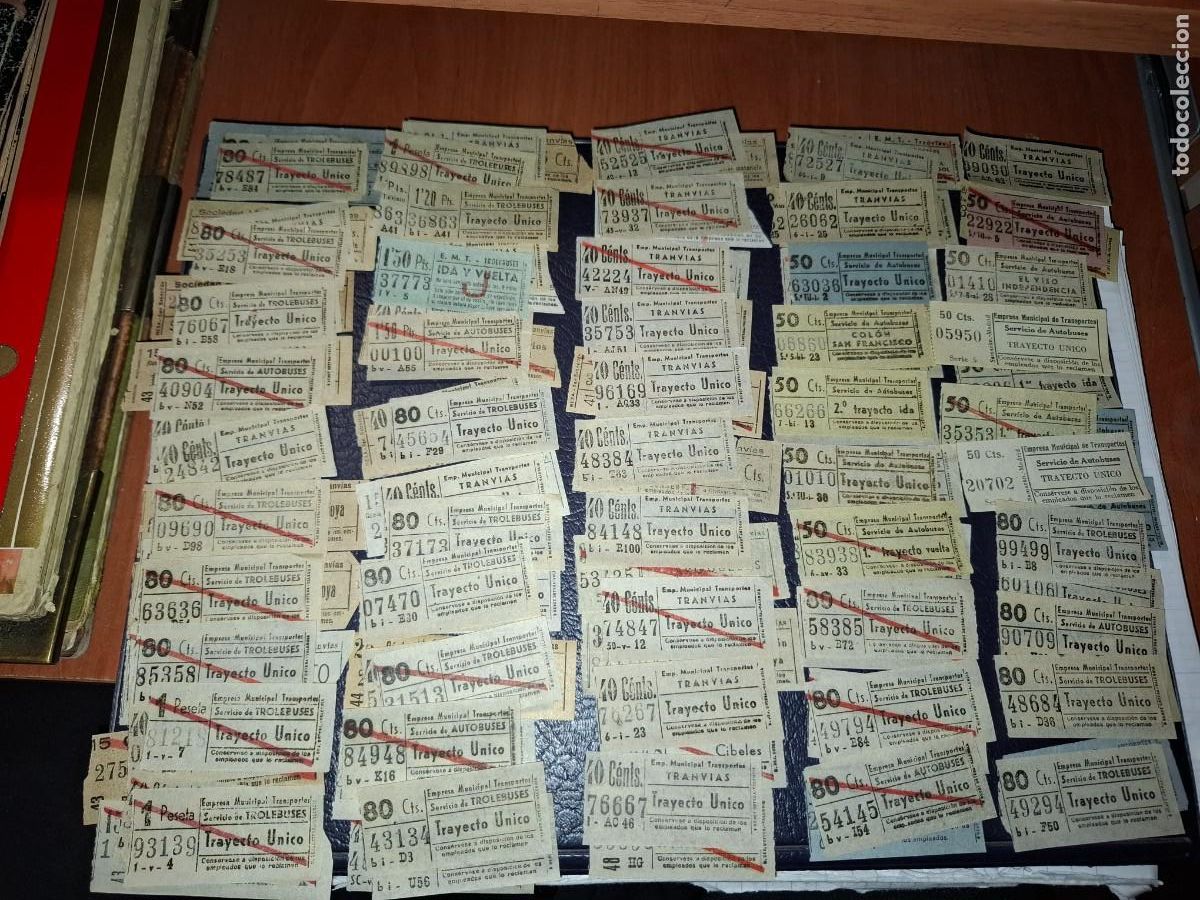 Coleccionismo billetes de transporte: Billetes transportes. 150. Antiguos. Capicuas.