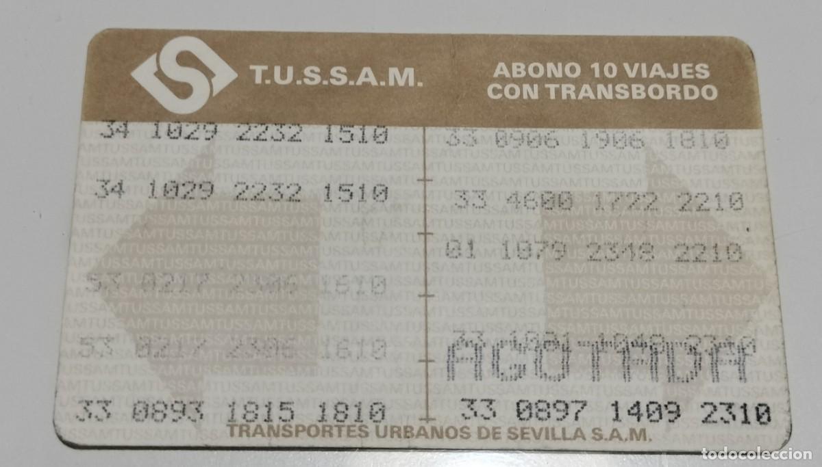 Collectionnisme Billets de transport: Bonob&uacute;s TUSSAM Sevilla marr&oacute;n 10 viajes con transbordo &ndash; Impresi&oacute;n &laquo;AGOTADA&raquo;