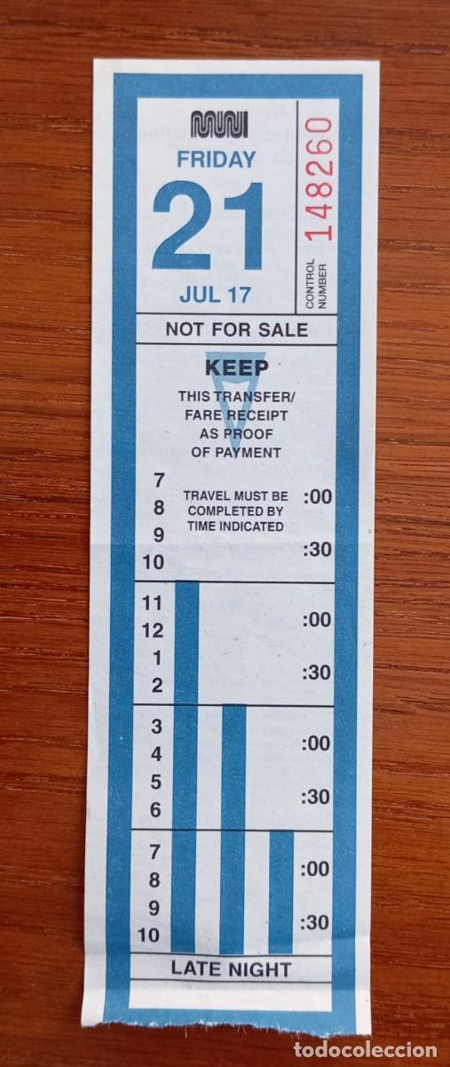 Coleccionismo billetes de transporte: BILLETE TICKET BUS TRANSFER SAN FRANCISCO, AGENCIA MUNICIPAL. U.S.A 2017