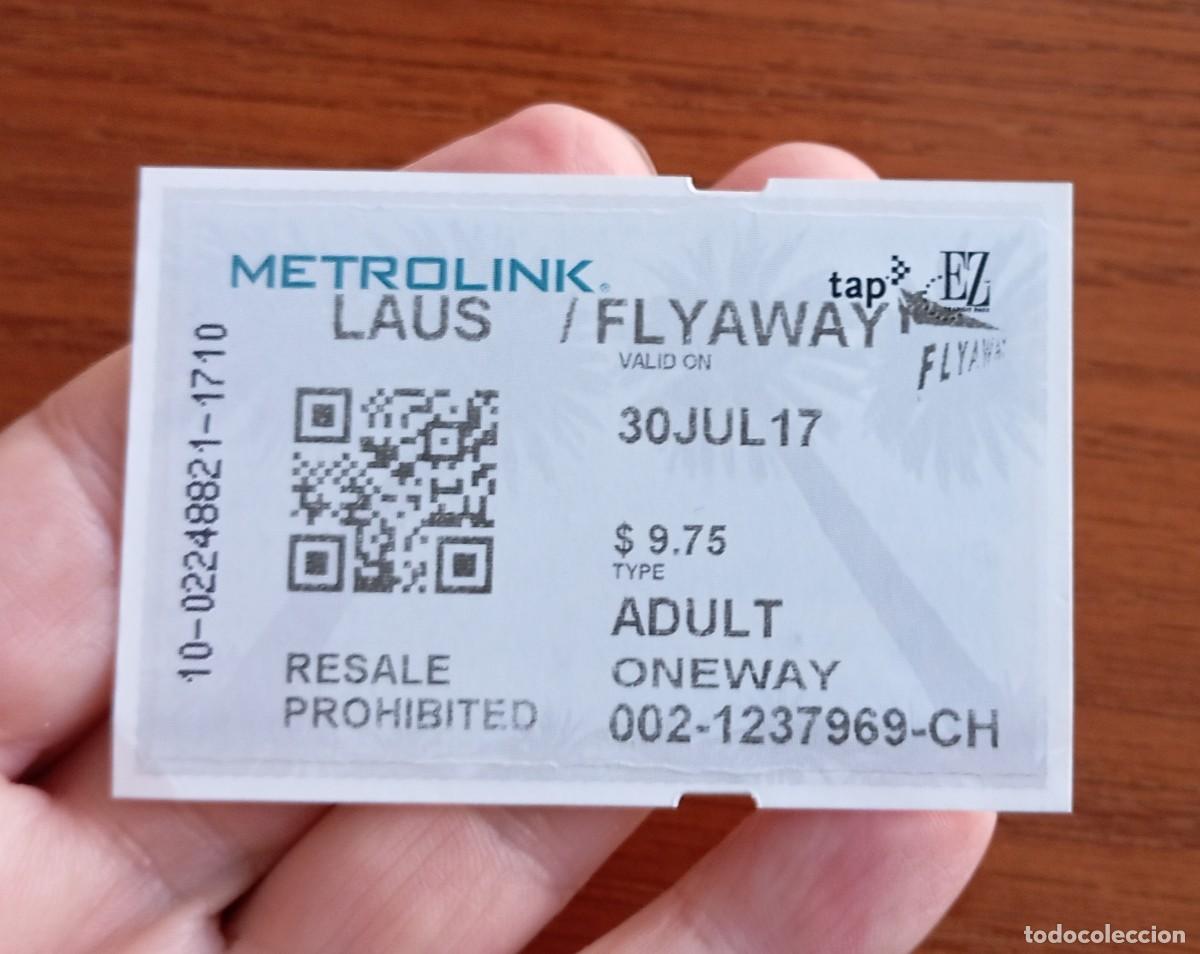 Coleccionismo billetes de transporte: BILLETE TICKET BUS Y METRO TRAYECTO LOS &Aacute;NGELES - AEROPUERTO. U.S.A 2017