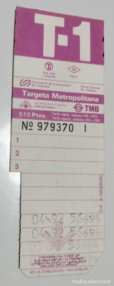 Coleccionismo billetes de transporte: T-1 Barcelona 510 pesetas &ndash; Publicidad Sasi Pisos &ndash; 3 viajes sin cancelar