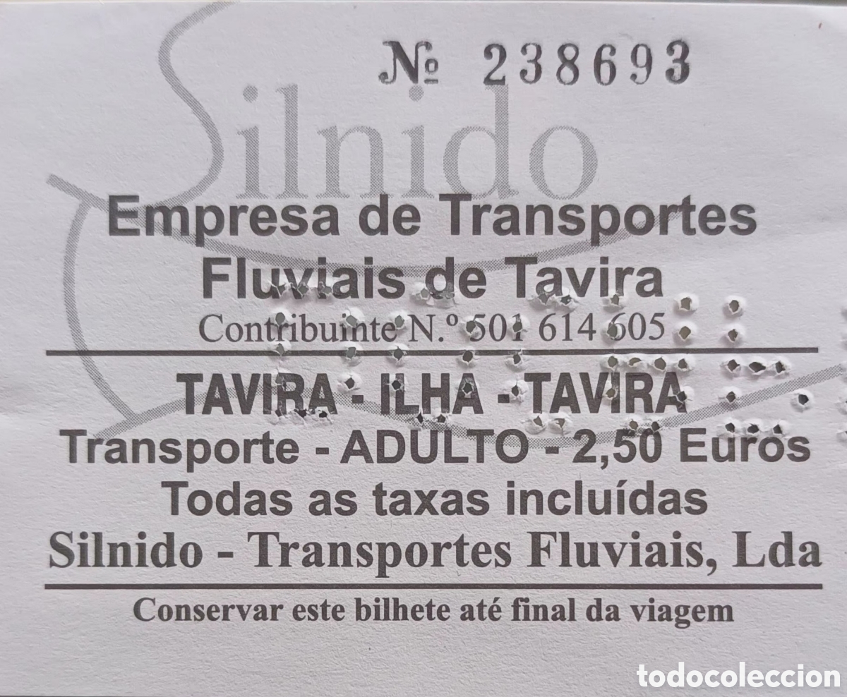 Coleccionismo billetes de transporte: BILLETE EMP. TRANSPORTES FLUVIALES DE TAVIRA