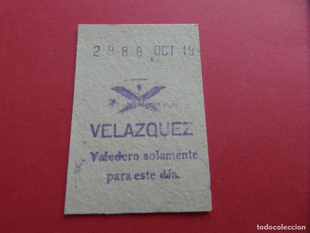 Coleccionismo billetes de transporte: BILLETE METRO MADRID - VELAZQUEZ 121 - MODALIDAD ASPA O CRUZ