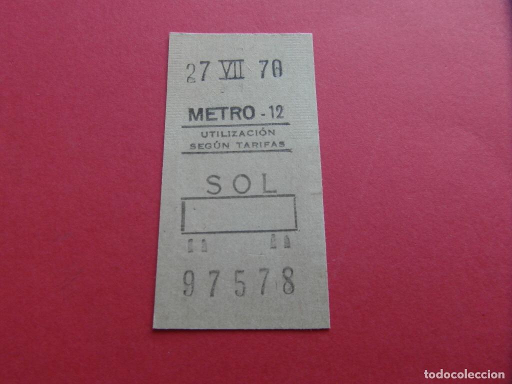 Coleccionismo billetes de transporte: BILLETE METRO MADRID - SOL 12 - LASTIMA 97878