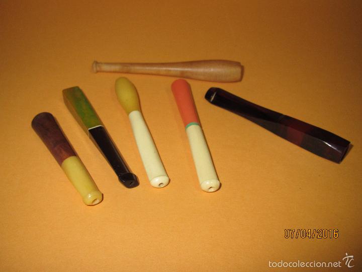 Boquillas de colección: Antiguas y Artisticas Boquillas Cigarrillos Fabricada en Materiales Nobles a Estrenar - Año 1960s. - Foto 4 - 56031141