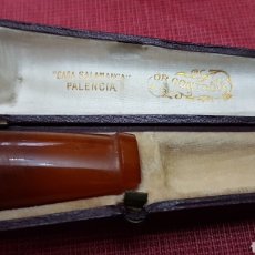 Boquillas de colección: ANTIGUA PIPA BOQUILLA FUMAR DE AMBAR DR CONTROLE PALENCIA. Lote 184107743