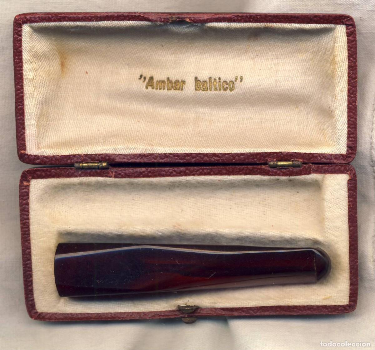 Boquillas de colecci&oacute;n: ESTUCHE CON PIPA AMBAR BALTICO.- (2) - Foto 1
