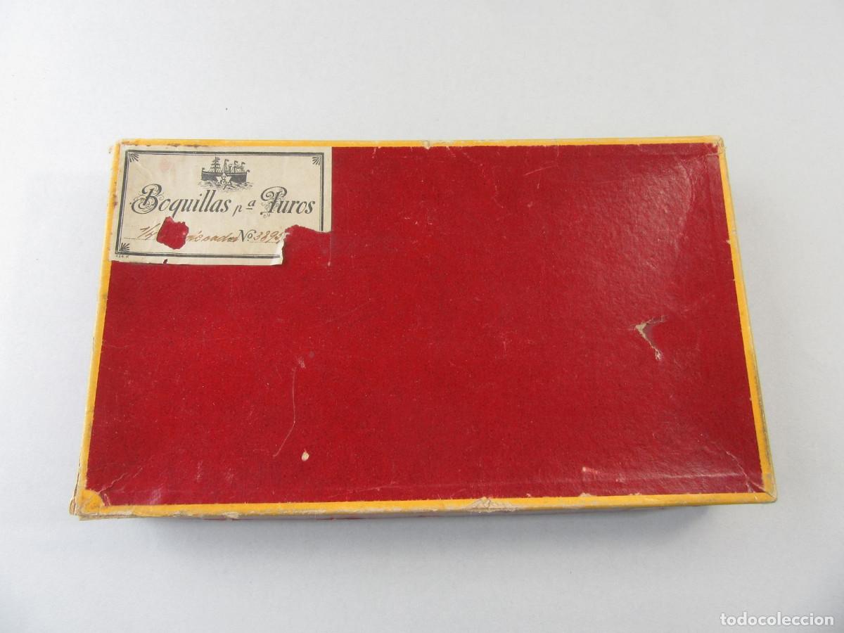 Boquillas de colecci&oacute;n: Caja de boquillas para Puros. Alrededor de 1900.