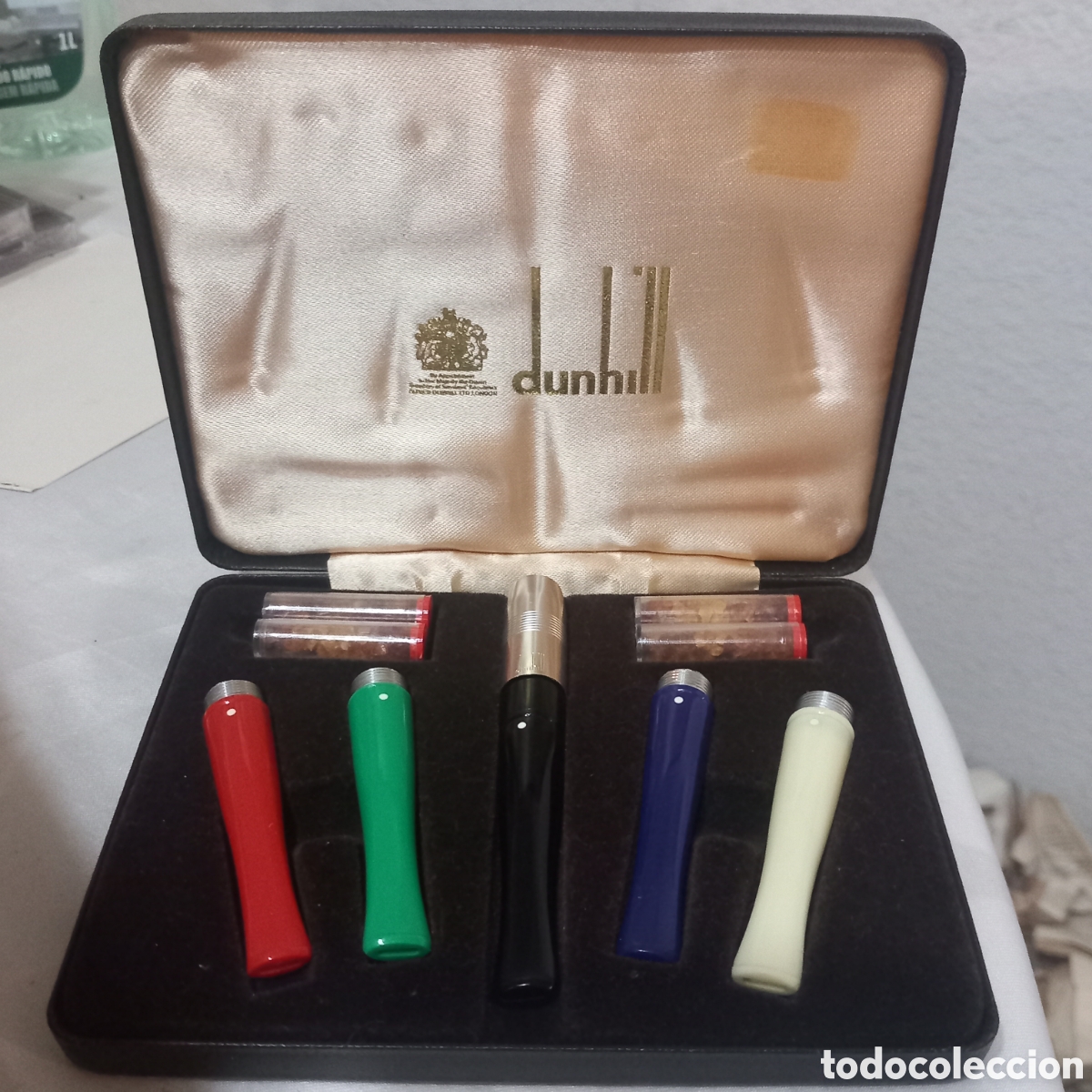 Boquillas de colecci&oacute;n: ESTUCHE VINTAGE DUNHILL/CON 5&times;BOQUILLAS y FILTROS(excelente estado)