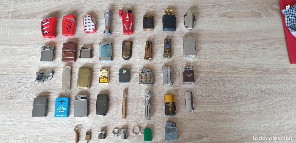Boquillas de colecci&oacute;n: Lote de 38 encendedores antiguos