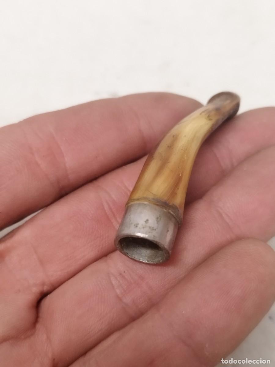 Boquillas de colecci&oacute;n: Antigua boquilla de fumar puros, cigarro. De asta.