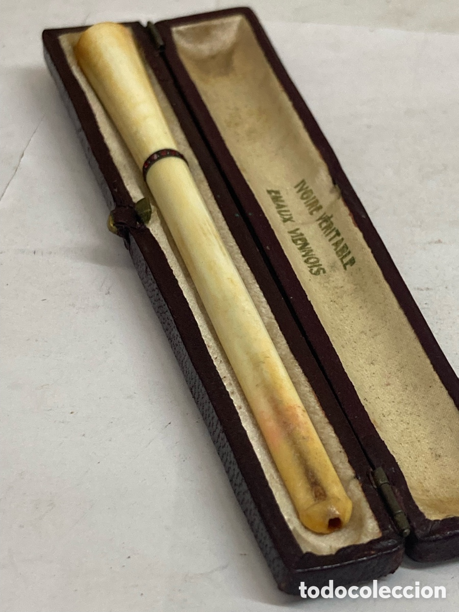 Zigarettenspitzen: BOQUILLA PARA CIGARROS DE MARFIL EN SU ESTUCHE ORIGINAL /XY23