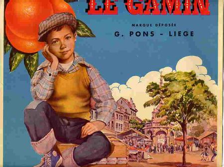 Coleccionismo de carteles: GRAN ETIQUETA CARTEL ITO NARANJAS LE GAMIN G. PONS VALENCIA ANTIGUA ORIGINAL