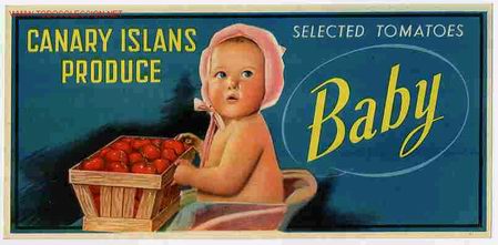 Sammeln von Plakaten: ETIQUETA CARTEL ITO TOMATES BABY PRODUCTO ISLAS CANARIAS SELECTOS BEBE ORIGINAL K15