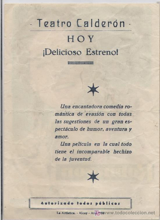 Coleccionismo de carteles: PROGRAMAS DE CINE   A&Ntilde;OS 50 - Foto 2